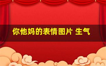 你他妈的表情图片 生气